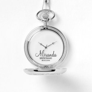 Reloj De Pulsera Bridesmaid personalizada de escritura moderna
