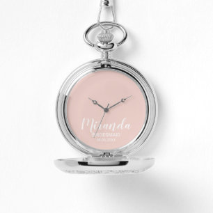 Reloj De Pulsera Bridesmaid personalizada de escritura moderna
