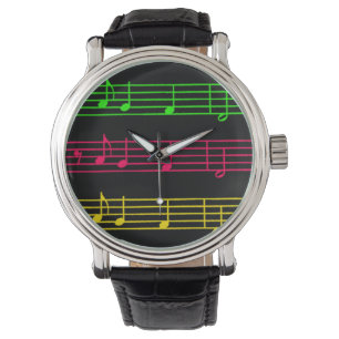 Reloj De Pulsera Bright Neon Notes - Watch