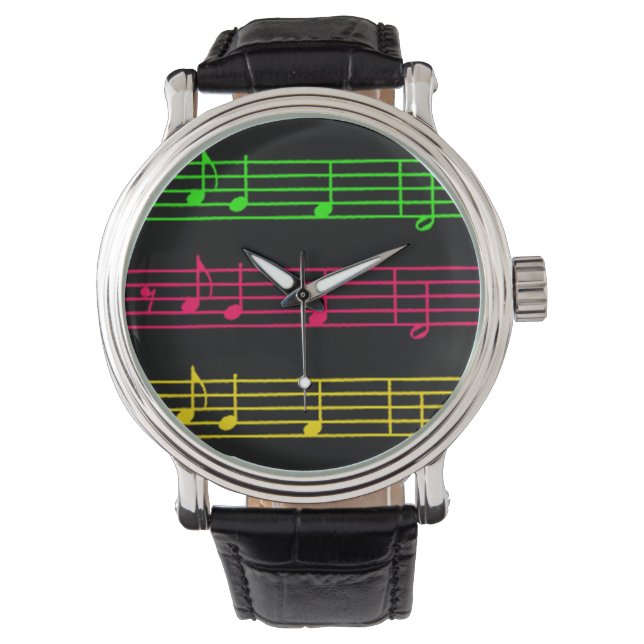 Reloj De Pulsera Bright Neon Notes - Watch (Anverso)