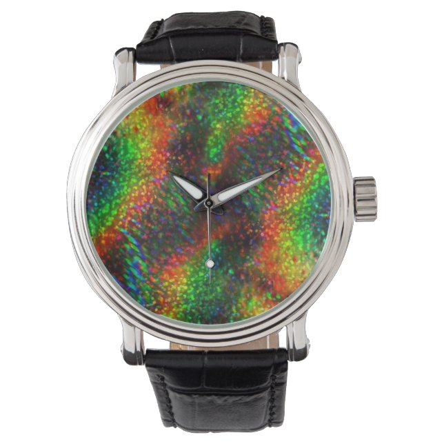 Reloj De Pulsera Brillante Holográfico brillante Purpurina de luces (Anverso)