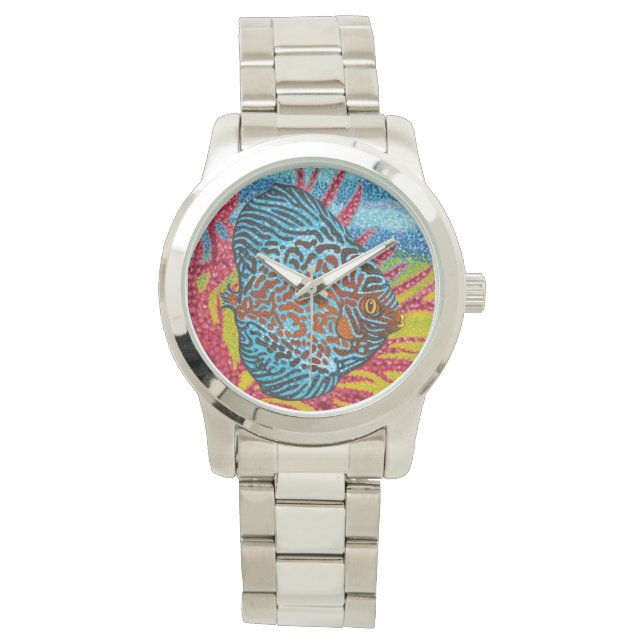 Reloj De Pulsera Brillante pescado tropical II (Anverso)