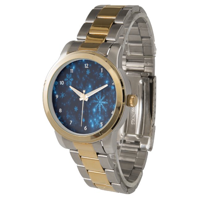 Reloj De Pulsera Brillantes de nieve azul y brillante profundos de  (Angular)