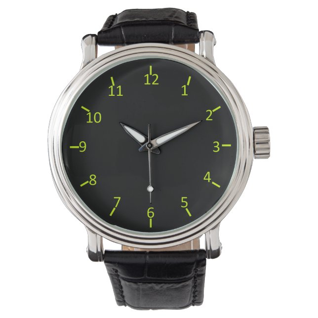 Reloj De Pulsera Brillo negro (Anverso)
