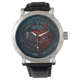 Reloj De Pulsera Brillo rojo del Océano Inferno