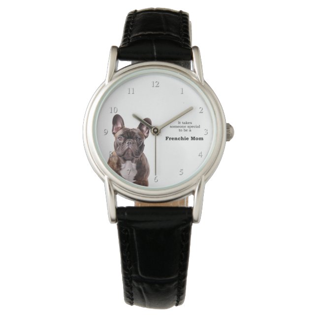 Reloj De Pulsera Brindle French Bulldog Mom (Anverso)