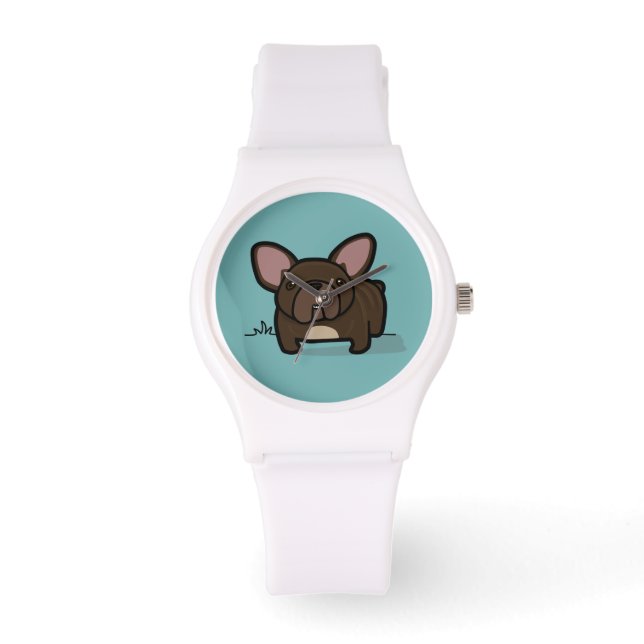 Reloj De Pulsera Brindle Frenchie (Anverso)