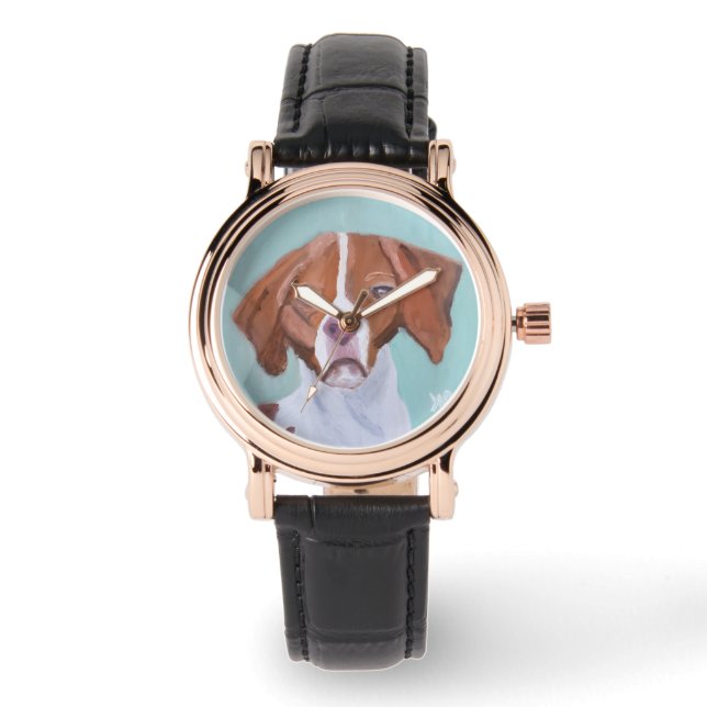 Reloj De Pulsera Brittany Dog (Anverso)
