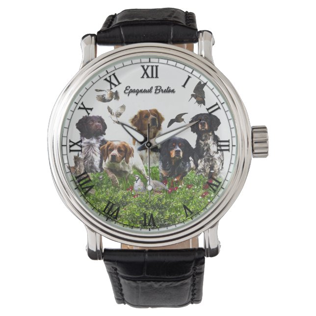Reloj De Pulsera Brittany Spaniel (Anverso)