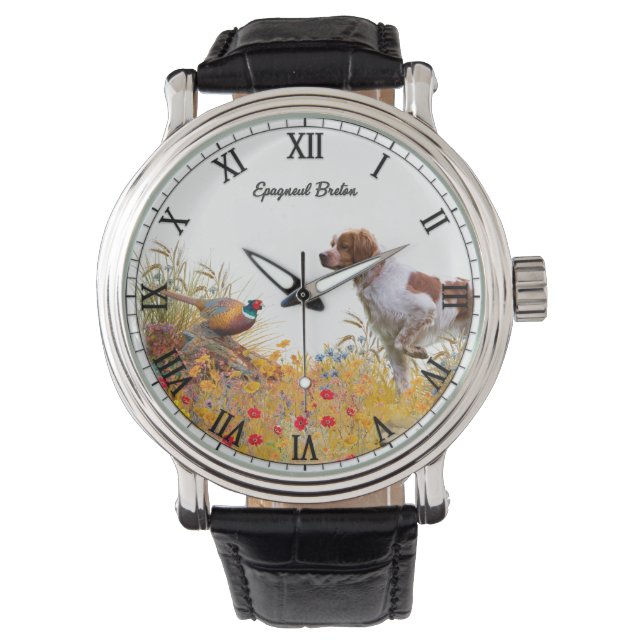 Reloj De Pulsera Brittany Spaniel (Anverso)
