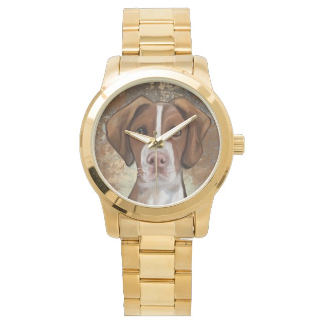 Reloj De Pulsera Brittany Spaniel (Anverso)