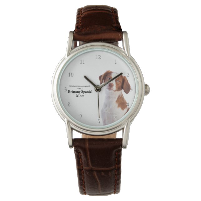 Reloj De Pulsera Brittany Spaniel Mom (Anverso)
