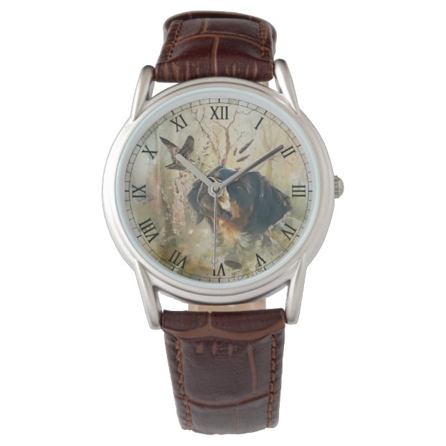 Reloj De Pulsera Brittany Spaniel y woodcock (Anverso)