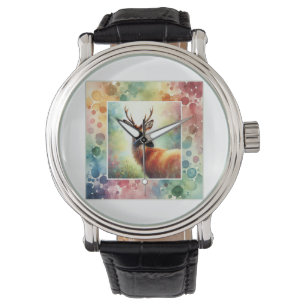 Reloj De Pulsera Brocket Deer 210724AREF107 - Watercolor