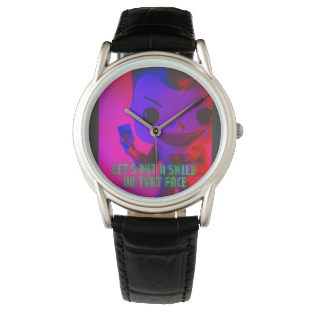 Reloj De Pulsera Bromista pongamos una sonrisa en esa cara (Anverso)