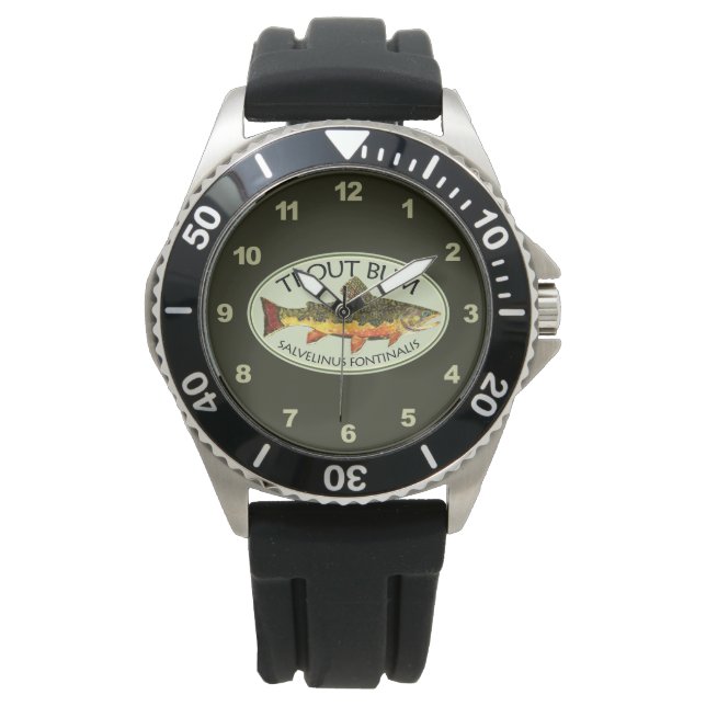 Reloj De Pulsera Brook Trout Bum Humorous Fly Fishing (Anverso)