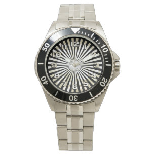 Reloj De Pulsera Brote de Círculo Geométrico Monocromático