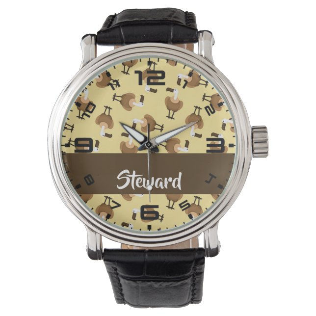 Reloj De Pulsera Brown griffon vulture bird pattern (Anverso)