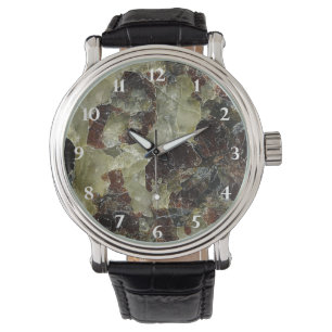 Reloj De Pulsera Brown Marbble Quartz