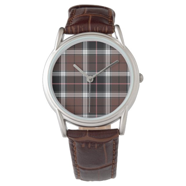 Reloj De Pulsera Brown Plaid (Anverso)