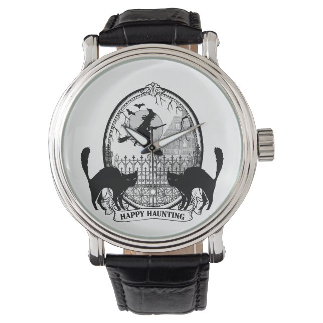 Reloj De Pulsera bruja de Halloween moderna (Anverso)