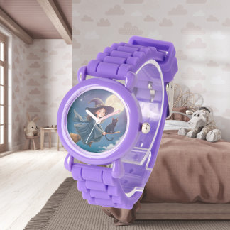 Reloj De Pulsera Bruja linda con Cat eWatch