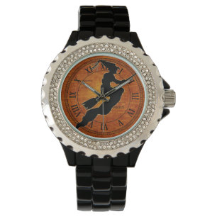 Reloj De Pulsera Bruja negra - Naranja Halloween