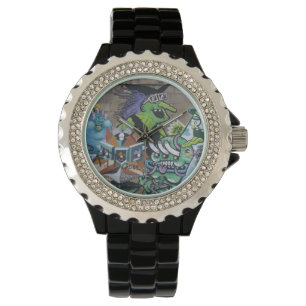 Reloj De Pulsera Bruja verde traviesa divertida