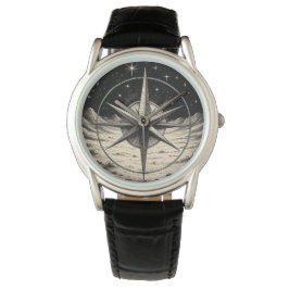 Reloj De Pulsera Brújula celestial del desierto silencioso