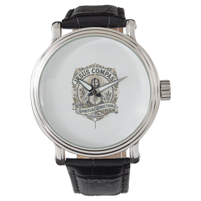 Reloj De Pulsera Brújula de Jesús Dirección Espiritual Brújula de J (Anverso)