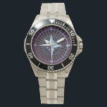 Reloj De Pulsera Brújula náutica azul gradiente<br><div class="desc">Diseño artístico para aquellos que se dedican a actividades náuticas o simplemente les gustan los deportes/actividades náuticos. Disponible en muchos estilos y colores diferentes.</div>