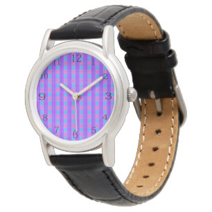 Reloj De Pulsera Bubblegum Tartan Print,