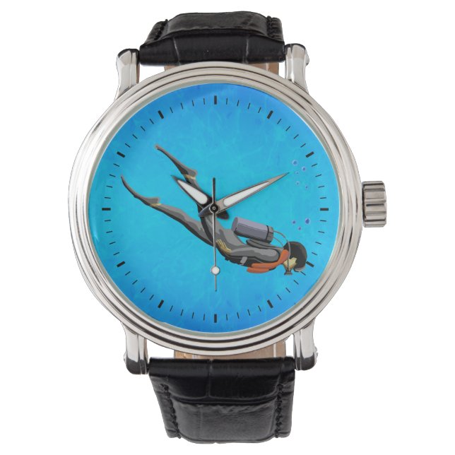 Reloj De Pulsera Buceo con escafandra del hombre (Anverso)