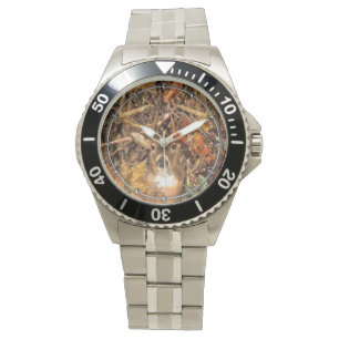 Reloj De Pulsera Buck en otoño Camo venado blanco