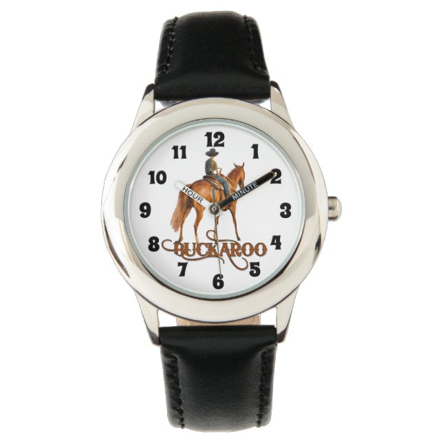 Reloj De Pulsera Buckaroo Little Cowboy Tema occidental para niños (Anverso)