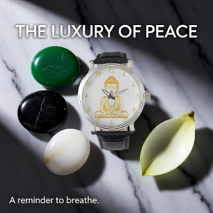 Reloj De Pulsera Buda de oro en paz