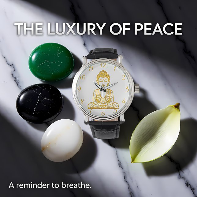 Reloj De Pulsera Buda de oro en paz (Subido por el creador)
