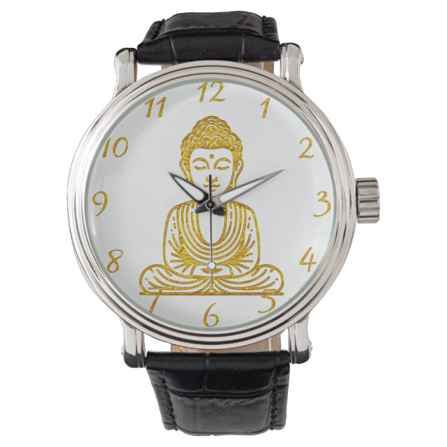 Reloj De Pulsera Buda de oro en paz (Anverso)