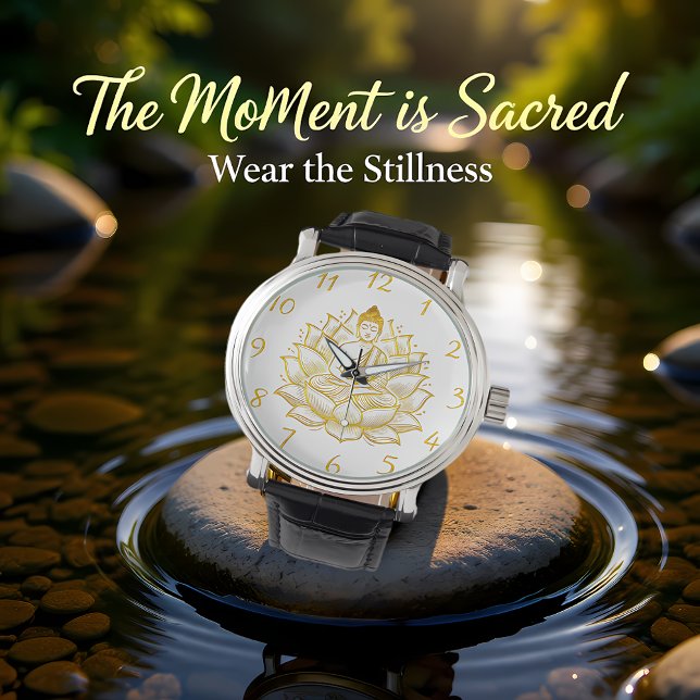 Reloj De Pulsera Buda en Lotus Flower. (Subido por el creador)