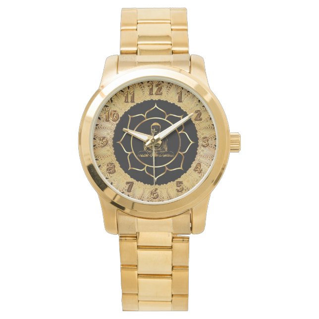 Reloj De Pulsera Buda haciendo meditación de yoga espiritual (Anverso)
