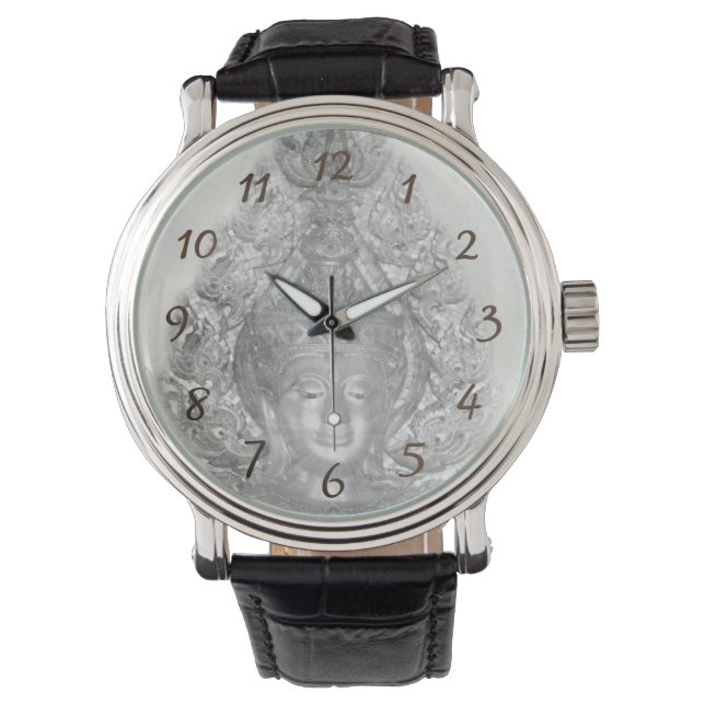 Reloj De Pulsera buddha de plata (Anverso)