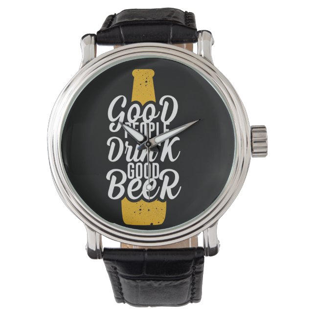 Reloj De Pulsera buena gente bebe buena cerveza (Anverso)