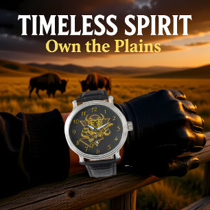 Reloj De Pulsera Búfalo de oro tocando la guitarra