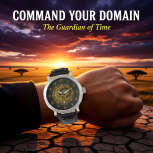 Reloj De Pulsera Búfalo de venado en intrincado patrón de diseño fl