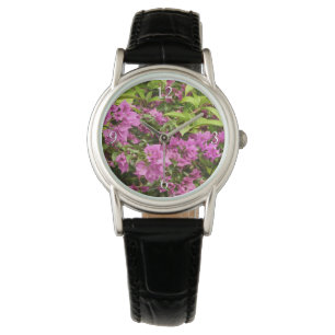 Reloj De Pulsera Buganvilla Floral Púrpura Tropical