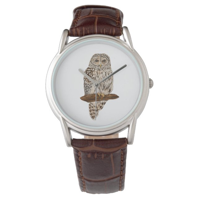 Reloj De Pulsera Búho Barrado (Anverso)