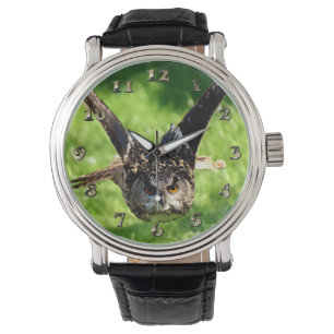 Reloj De Pulsera Búho de Eagle salvaje en vuelo completo