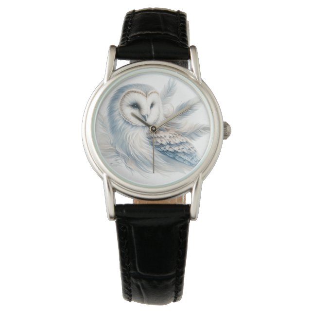 Reloj De Pulsera Búho elegante en acuarela (Anverso)