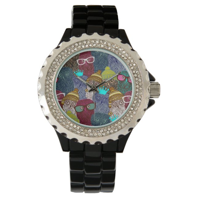 Reloj De Pulsera Búho en la corona (Anverso)