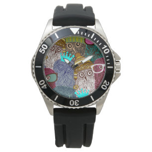 Reloj De Pulsera Búho en la corona